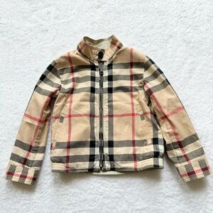 Burberry Toddler Boys Reversible Jacket Nova Check Beige 4T 4Y Authentic plaid